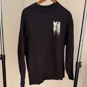 Y-3 Black Crewneck with White Logo
